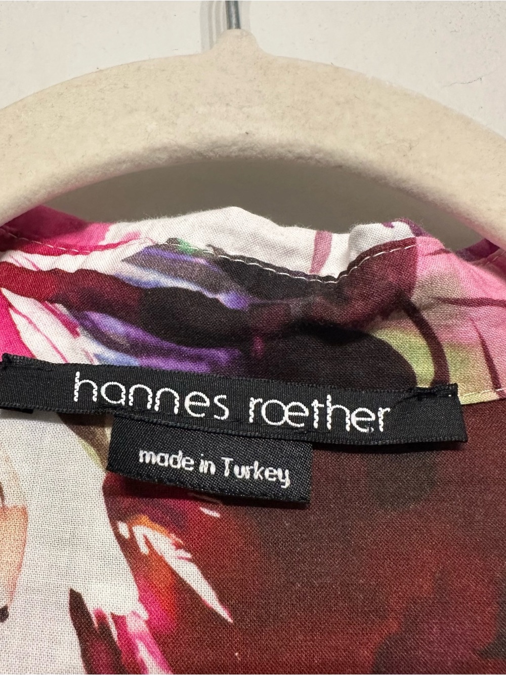 Hannes Roether Floral Cotton Shirt Midi Dress Large - Picture 4 of 9